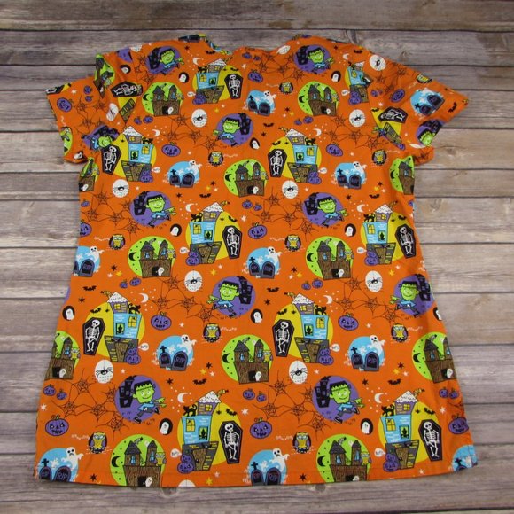 Dickies Cute Halloween Medium Scrub Top - Picture 6 of 7